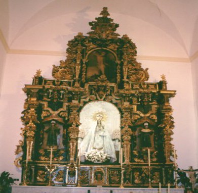 Retablo Barroco del siglo XVIII que preside el altar de la Iglesia de Castil de Campos. Foto: Mximo R. - B. S.
